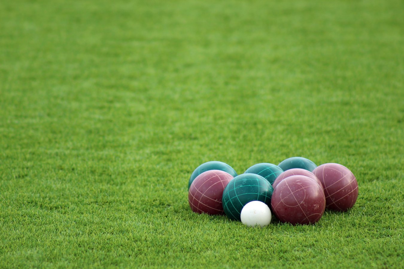 Pallino Is the small white ball used in Bocce Ball Games