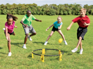 Spikeball kids playing