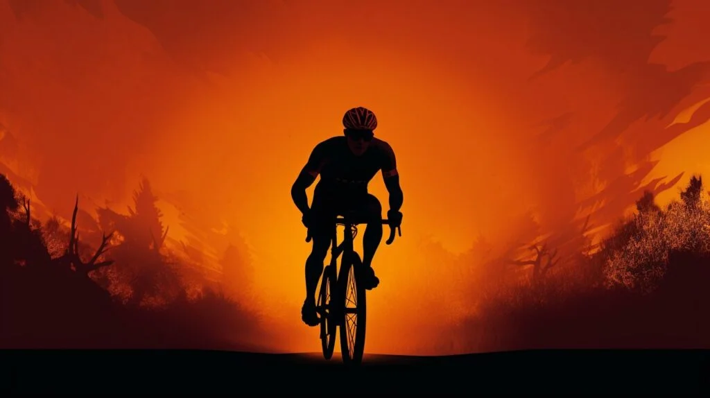 bike riding for weight loss red sky